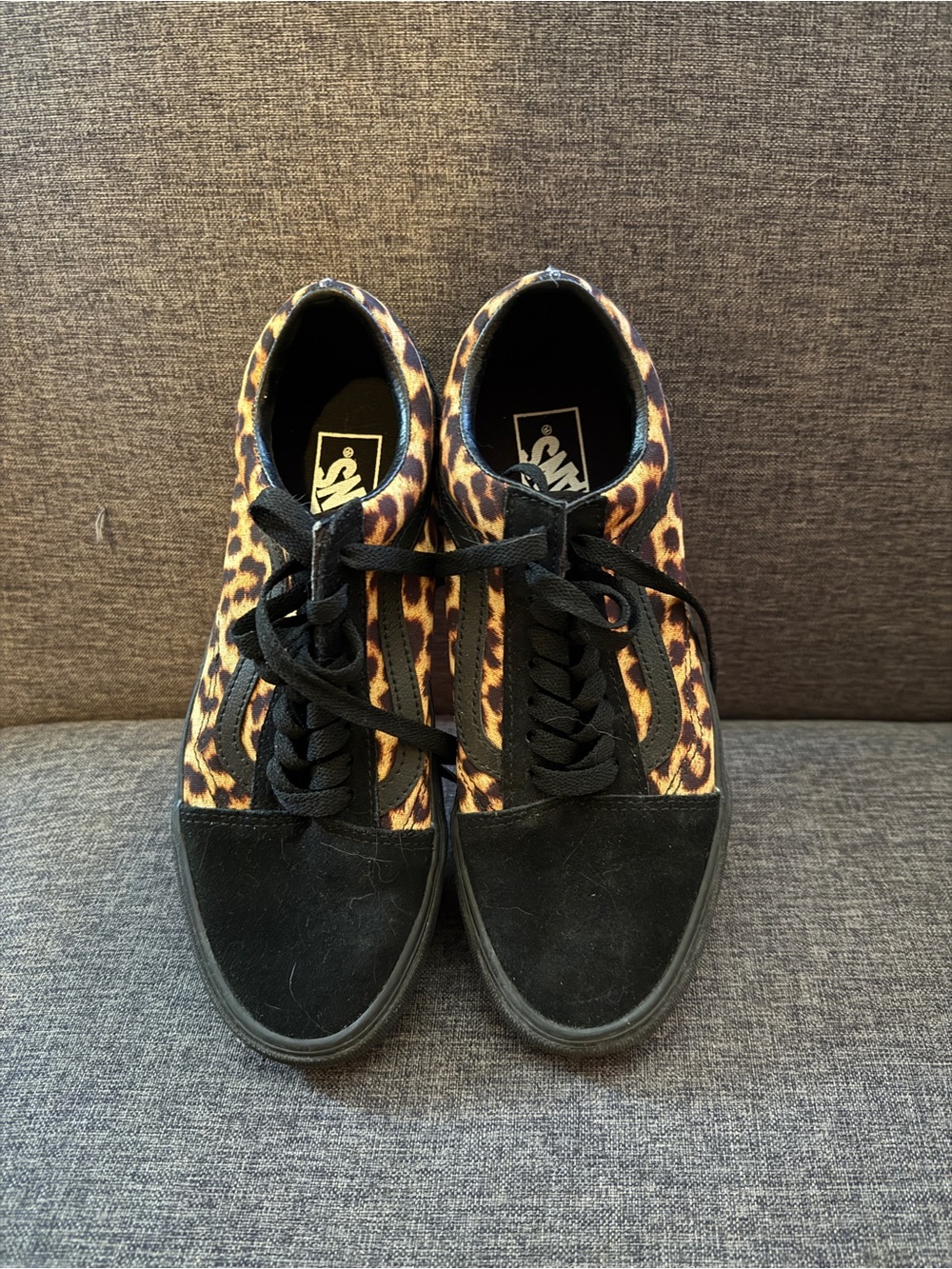 Vans Old Skool Leopard Print Sneakers - Black & Brown